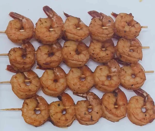 Baltakojės blyškiosios krevetės su čili pipirais, karštai rūkytos  ~90 g