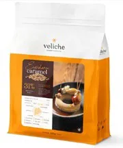 Baltas šokoladas VELICHE, karamelės skonio, 31 %, 1 kg