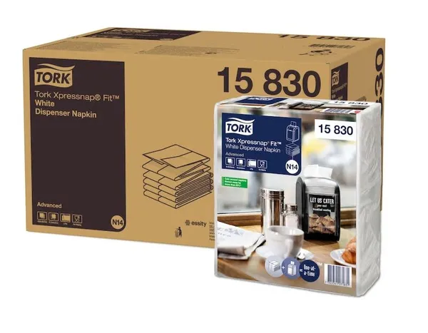 Baltos servetėlės,TORK Xpressnap Fit dozatoriui N14, 720 vnt, 15830