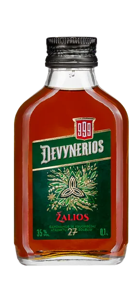 Balzamas sp.gėrimas ŽALIOS DEVYNERIOS, 35%, 0,1 l