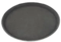 Barmeno padėklas, neslystantis, juodas, D 27 cm, vnt