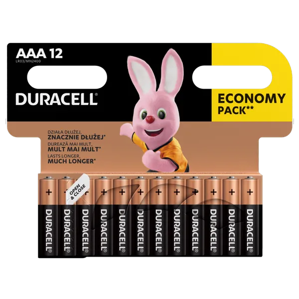Baterijos DURACELL AAA, LR03, 12vnt