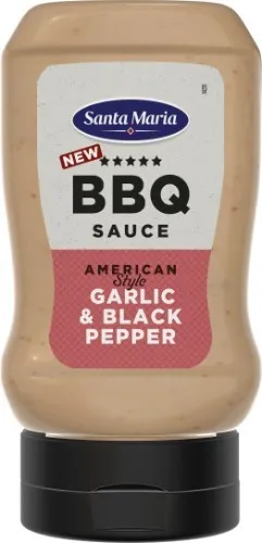 BBQ padažas SANTA MARIA GARLIC & BLACK PEPPER, 280 g
