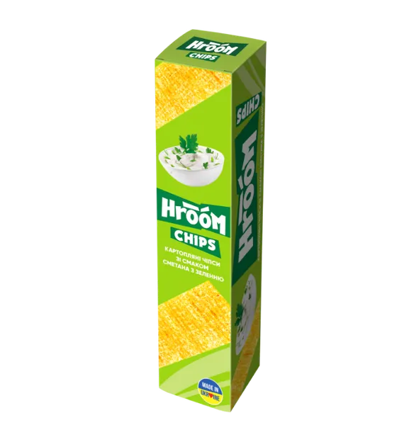 Kartupeļu plāksnes HROOM, ar fenheļa, skābā krējuma un garšaugu garšu, 50g