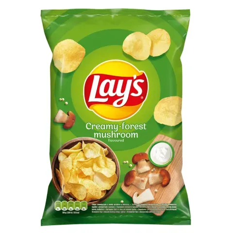 Grietinės ir grybų skonio bulvių traškučiai LAYS, 130 g