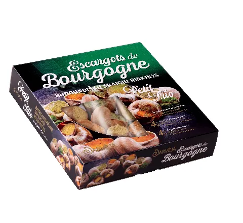 Burgundiškų sraigių užkandis, PETIT TRIO, 100g, 12vnt