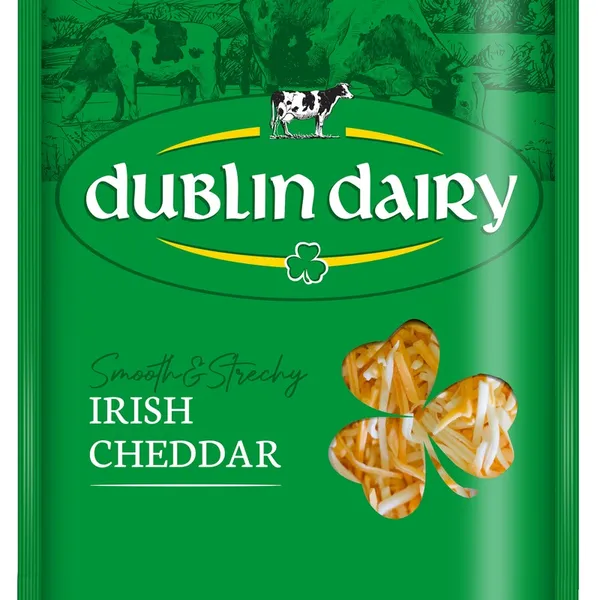 Čederio sūris DUBLIN DAIRY, airiškas, maišytas, tarkuotas, 150 g