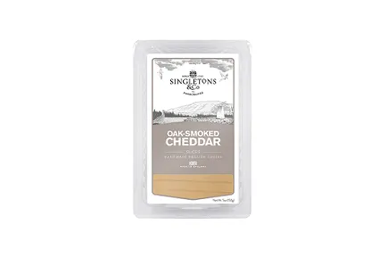 Čederio sūris SINGLETONS & CO, rūkytas ąžuolo dūmuose, pjaustytas, 150 g