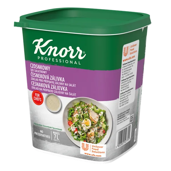 Česnakinis padažas KNORR, salotoms, 0,7 kg