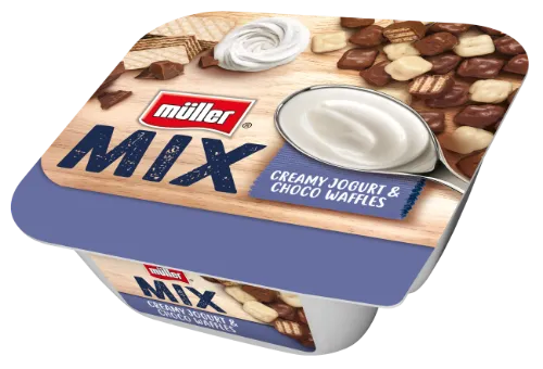 Jogurts MÜLLER MIX Chantilly ar vafelēm 5.8%, 130 g