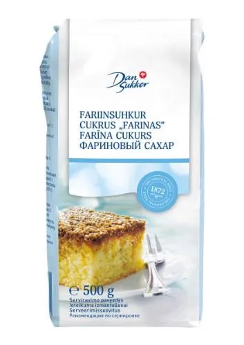 Farīna cukurs, cukurniedru DAN SUKKER, 500g