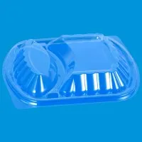 Dangtelis MEALBOX, 2 skyrių dėžutei, skaidrus, OPS, 238 x 203 x 30 mm, 63 vnt.