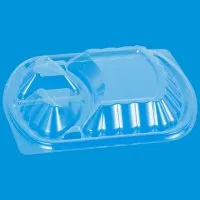 Dangtelis MEALBOX, 3 skyrių dėžutei, 238 x 203 x 30 mm, skaidrus, 63 vnt