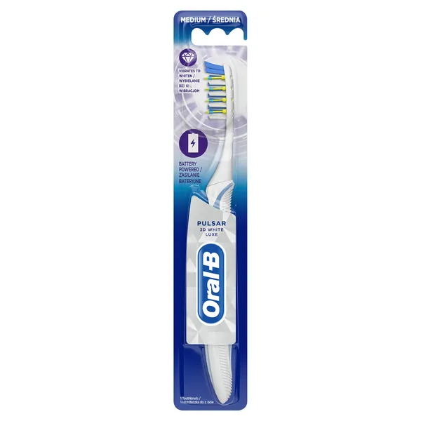 Dantų šepetėlis ORAL-B 3D White Luxe, Pulsar, Medium, 1 vnt.