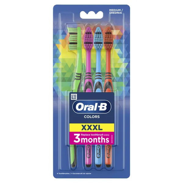 Zobu birste ORAL-B Colors, Medium, 4 gab.