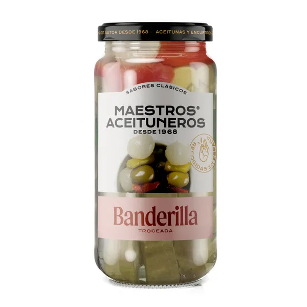 Daržovės ir alyvuogės ant iešmelių MAESTROS ACEITUNEROS, 345/150 g