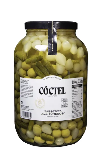 Daržovių ir alyvuogių mišinys acte MAESTROS ACEITUNEROS, 2,4 /3,8 kg