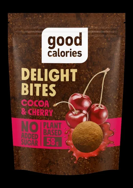 Kakao Bites ar datelēm un ķiršiem GOOD CALORIES, 58g