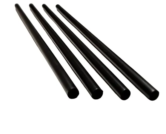 Daugkartiniai šiaudeliai, PP, juodi,  D 7 mm, L 22 cm, 500 vnt