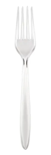 Daugkartinio naudojimo plastikinės šakutės SUPERIOR, PS, skaidrios, 18 cm, 50 vnt
