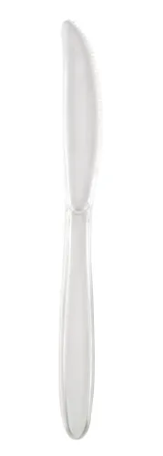 Daugkartinio naudojimo plastikiniai peiliai SUPERIOR, PS, skaidrūs, 18 cm, 50 vnt.