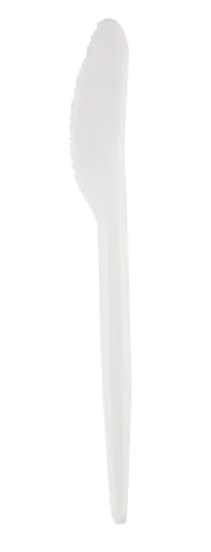 Daugkartinio naudojimo plastikiniai peiliai SUPERIOR,PS, balti, 18 cm, 50 vnt.