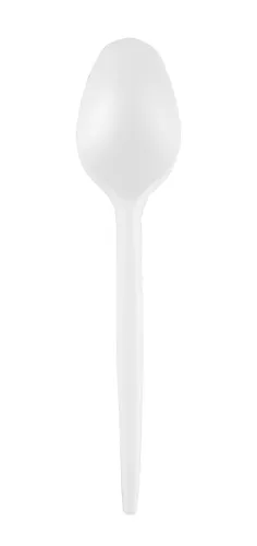 Daugkartinio naudojimo plastikiniai šaukštai SUPERIOR, PS, balti, 18 cm, 50 vnt