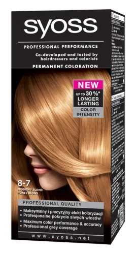 Dažomasis plaukų kremas SYOSS Color,  šviesus, 8-7 medaus atspalvis, 115 ml