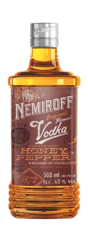 Degtinė NEMIROFF, Honey Pepper, 40%, 0,5 L