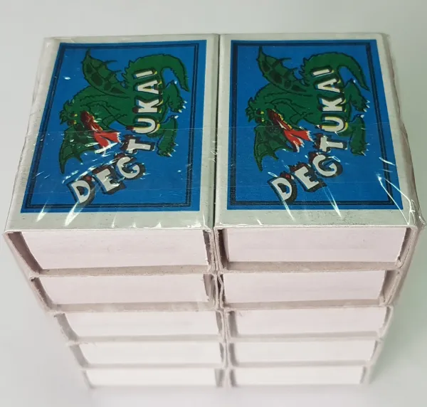 Degtukai  Drakonas, uždegimo paviršius taškuotas, 10 vnt(pak)