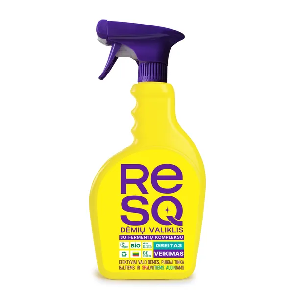 Dėmių valiklis RESQ, su fermentų kompleksu, su purkštuku, 450 ml