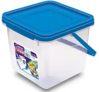 Dėžė CLEAN BOX, su rankena/dangčiu, plastikas, 6,3 l, 24,6 x 23,9 cm, H 18,7 cm, vnt
