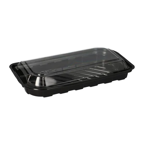 Dėžutė SUSHI, su dangteliu, R-PET, 210 x 110 x H 43 mm, 50 vnt