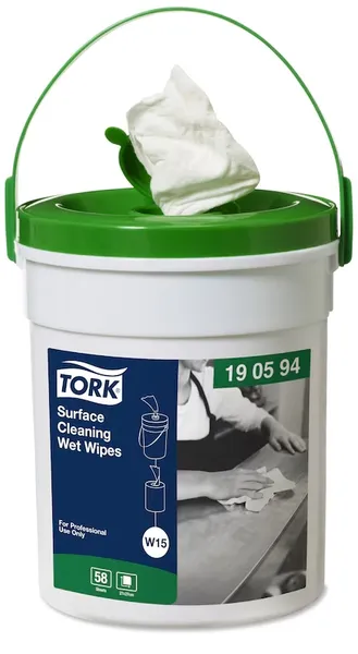 Drėgnos servetėlės paviršiams valyti TORK, universalios, W15, 1 sl., 58 vnt.190594