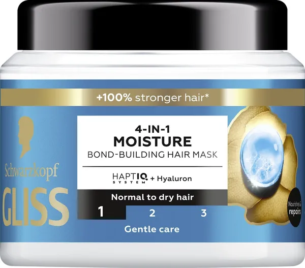 Drėkinamoji plaukų puoselėjimo kaukė GLISS, Moisture, 400 ml