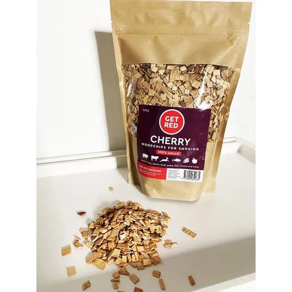 Drožlės GET RED, karštam rūkymui, vyšnios, 500 g.