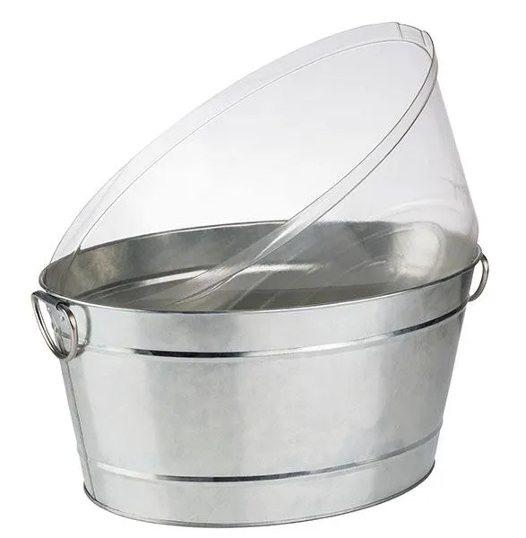 Dubuo buteliams Metal, ovalus, metalas/PVC, 11 l, 40 x 28 cm, H 22 cm, vnt