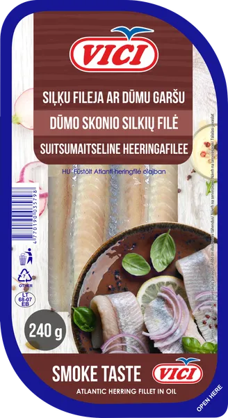SIĻĶES FILEJA MATJE VIČI AR DŪMU GARŠU 240/190G