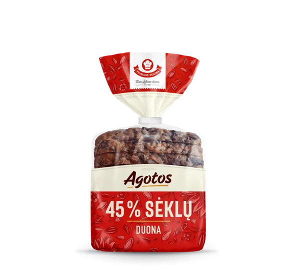 AGOTOS sėklų duona, 45 %, 350 g