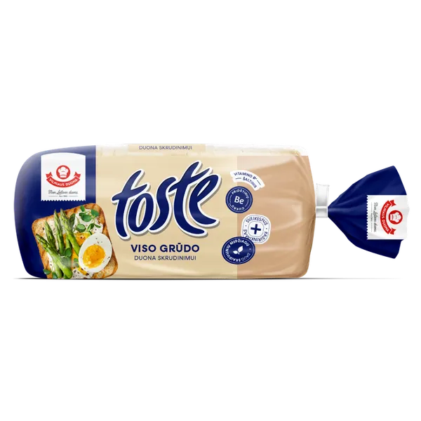 Duona TOSTE viso grūdo skrudinimui duona, 500g