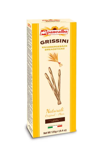 Duonos lazdelės GRISSINI, natūralūs, 125 g