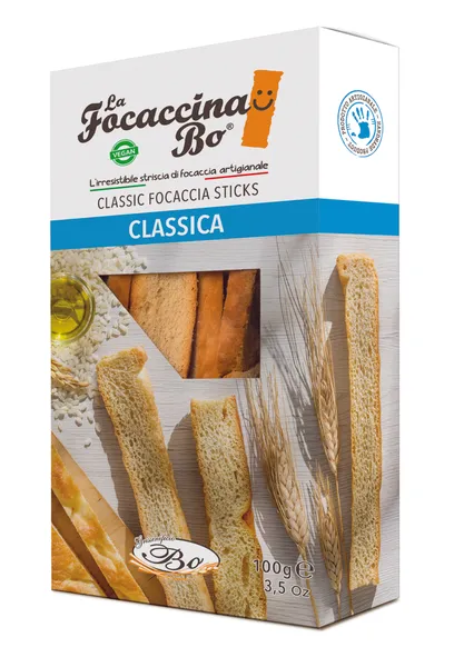 Maizes standziņas FOCACCINA Classica kraukšķīgā fokača, 100g