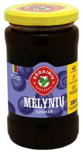 Džemas KĖDAINIŲsu mėlynėmis, 330g