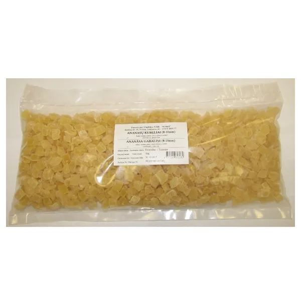 Džiovinti ananasai, cukruoti, 1 kg