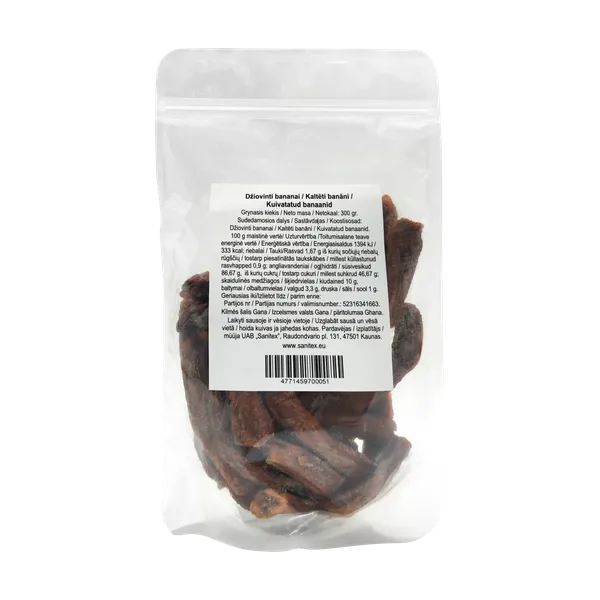 Žāvēti banāni, 300g