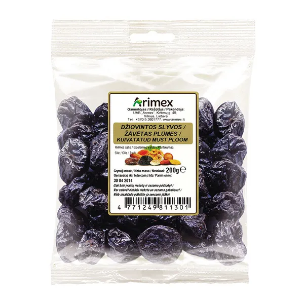 Žāvētas plūmes ARIMEX Ashlock, 200g