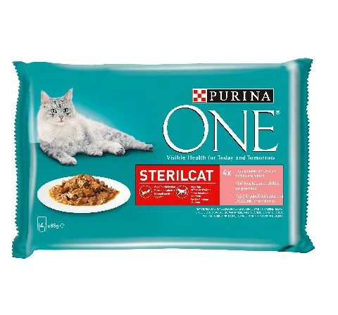 Barība kaķiem One lasis/burkāni 4*85g