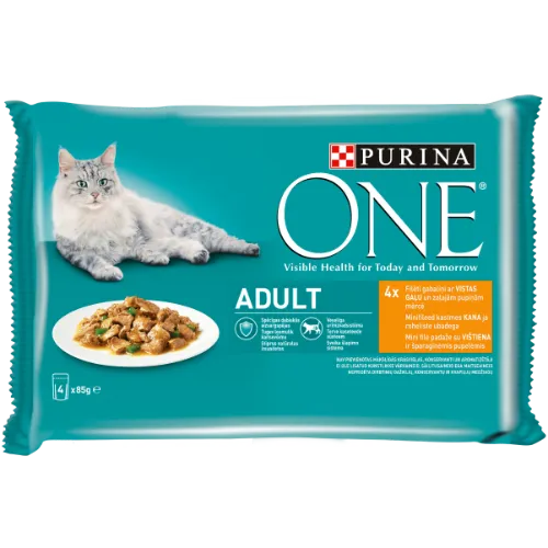 Barība kaķiem One vista/zaļās pupiņas 4*85g