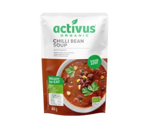 Vegānā čili pupiņu zupa ACTIVUS BIO, 400g