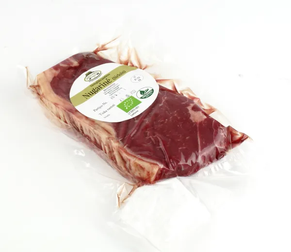 Ekologiška jautienos nugarinė BERZGAINIŲ DVARAS, be kaul. sausai brandinta 28 d., ~300 g, LT-EKO-001